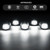 Mynoway 5-Pieces LED Cab Roof Lights Compatible With 1988-2002 C1500 C2500 C3500 K1500 K2500 K3500 Clear Lens White LEDs With 5 Rubber Gaskets(Fits Factory Roof Lights Only)