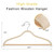 TOPIA HANGER Sleek Wooden Hangers with Non-Slip Rubber Grips, Sweater Hangers No Shoulder Bump, Lightweight Clothes Hangers for Women 20-Pack, 360° Swivel Hook and Pants Bar-CT63N20