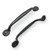 CABDM 10 Pack Rustic Black Hammered Cabinet Pulls - Vintage Kitchen Cabinet Hardware, 5 Inch (128mm) Hole Center