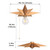 Flush Mount Ceiling Light Fixture with Pull Chain, Brass Star Ceiling Light, Industrial Light Fixtures Ceiling Mount for Hallway, Entryway, Study, Bedroom, Stair, Foyer, Kitchen, Bathroom - Metal