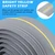 20Ft Universal Garage Door Bottom Threshold Seal Strip with 20oz Glue Gel, Weatherproof Rubber DIY Weather Stripping Replacement - Grey