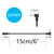 Short DC 5.5mm x 2.1mm Power Extension Cable 6in, 18AWG Cable - 2Pcs
