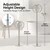 KLDKLD Adjustable Brush Nickel Towel Rack,Freestanding Bathroom Towel Holder