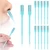 PEUTIER 12pcs 2 in 1 Nasal Hair Cutter, 360 Rotating Nose Hair Trimmer for Men Women Double Sided Nose Hair Cleaner with Ear Picker Portable Manual Nostril Hair Removal Tool (Blue)