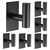 VAEHOLD Wall Towel Hooks, Heavy Duty Sticky Holder Waterproof Towel Hooks for Hanging Coat, Clothes, Closet Hook Wall Mount for Kitchen (Black, 6 Pack)