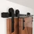 WINSOON 6FT Rail Single Track Bypass Sliding Barn Door Hardware Kit for Double Doors, Low Ceiling, Easy Mount, Heavy Duty, Slide Quietly and Smoothly