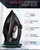 OMAIGA Cordless Steam Iron for Clothes, 1500W, Nonstick Ceramic Soleplate