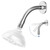 Topyond Adjustable Shower Head Extension Arm, 7.75 * 0.63 in with Flange