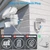 Olafus 70W Motion Sensor Outdoor Light Plug in, Motion Flood Light Dusk to Dawn, 7000LM LED Security Light IP65 Waterproof, Motion Activated 6500K PIR Sensor Lighting for Garage Yard Patio Eave, White
