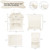 5PCS Glider Rocker Replacement Cushions Set with Ottoman Cushion