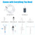 AQUANEAT Aquarium Air Pump 300GPH, for up to 200 Gallon Fish Tank, Powerful Hydroponic Aerator Pump with Tubing, Air Stones, Valves