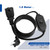 6FT 2-Prong Polarized Extension Cord, Inline On/Off Switch UL/CUL Listed
