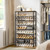 UNITSTAGE 8 Tier Metal Shoe Rack with Wood Top, 24-32 Pairs