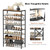 UNITSTAGE 8 Tier Metal Shoe Rack with Wood Top, 24-32 Pairs