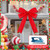 Moucuny 60x75 Inches Large Outdoor Christmas Bow, Wine Red, Style 01
