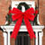 Moucuny 60x75 Inches Large Outdoor Christmas Bow, Wine Red, Style 01