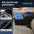 Upgraded Center Console with Lock, Truck Bench Front Seats Center Console Organizer and Storage, Cup & Phone Holder for Minivan SUV Van, Fast Phone Charging & 7-Color Adjustable LED Lighting (Black)