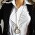 YYHSND 10X Magnifying Glass Necklace Magnifier Necklace Pendant Optical Magnifier with Chain Necklace for Library, Reading, Zooming and Jewelry (Color : Gold)