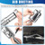 Honoson 25mm x 300cm Diesel Parking Heater Exhaust Pipe and Silencer Stainless Steel, 24mm Straight Thru Hull Exhaust Skin 25mm Elbow Connector Hose Clamps Kit Tube Pipe Socket Hardware for Car