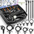 Taiss 220pcs Car Wire Loom Routing Clips,15 Sizes Push Mount Cable Ties