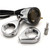 HTTMT MT224-013-CD+SM Chrome Motorcycle Turn Signals Light Kit Compatible with Harley Bullet LED 41mm Clamp Mount