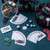 Wettarn 200 Count Poker Chip Set Rotating Carousel Wood Case Holder