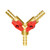 Joywayus 3/8" Hose Barb, Y shaped Type 3 way Union Intersection/Split Brass Shut off Ball Valve Fitting