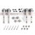 EaseLife 8 FT Brushed Nickel Double Sliding Barn Door Hardware Track Kit,Basic J Pulley,Heavy Duty,Slide Smoothly Quietly,Easy Install (8FT Track Kit for Double 24" Wide Door)