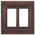 Somerset Collection Contemporary 2-Gang Oil-Rubbed Bronze Double Decorator Wall Plate