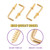 Swpeet 120Pcs 6 Sizes Gold Brass Plated Metal Screw-in Square Bend Hooks Kit, Gold Square Bend Hooks Self-Tapping Screws Hooks for Home/Workplace/Office