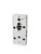 Newhouse Hardware MCHBV Wireless Mechanical Two-Note Chime and Door Button with Built-in Viewer, One Size, White/Brass