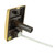Newhouse Hardware MCHBV Wireless Mechanical Two-Note Chime and Door Button with Built-in Viewer, One Size, White/Brass