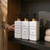 Modern Gold Design Shampoo and Conditioner Dispenser, Large 27oz, 6 Labels
