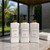 Modern Gold Design Shampoo and Conditioner Dispenser, Large 27oz, 6 Labels