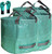 Professional 3-Pack 80 Gallon Lawn Garden Bags (D26, H33 inch) Reusable Yard Waste Bags with Gardening Gloves for Leaf Bag,Garden Pruning,Yard Debris Container,Lawn Grass Clippings,Weeds Bag 4 Handles