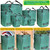 Professional 3-Pack 80 Gallon Lawn Garden Bags (D26, H33 inch) Reusable Yard Waste Bags with Gardening Gloves for Leaf Bag,Garden Pruning,Yard Debris Container,Lawn Grass Clippings,Weeds Bag 4 Handles