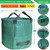 Professional 3-Pack 80 Gallon Lawn Garden Bags (D26, H33 inch) Reusable Yard Waste Bags with Gardening Gloves for Leaf Bag,Garden Pruning,Yard Debris Container,Lawn Grass Clippings,Weeds Bag 4 Handles