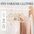 HOUSE DAY Beige Velvet Hangers 60 Pack, Premium Non Slip Clothes Hanger