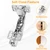TamBee 175 Degree Hinges Frameless Cabinet Doors Hinges 48mm Concealed Hydraulic Adjustable Soft Closing Nickel-Plated Steel Buffer Dampers for Kitchen Corner, 1 Pair 2Pcs (Full Overlay)
