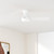 Amico 42 Inch White Low Profile Ceiling Fans with Lights and Remote