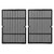 GGC 18 1/4 Inch Grid Grate Replacement for Charbroil, Coleman, Kenmore, Master Forge, Thermos, Uniflame, Master Forge and Others, 2 PCS Porcelain Coated Cast Iron Cooking Grid (18 1/4 x 13 1/8)