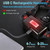 BORUIT RJ-3000 Rechargeabe LED Headlamp Super Bright with Green Light, 3 Modes Super Bright USB Head Lamp IPX4 Waterproof Headlight for Adults USB Outdoor Fishing Camping