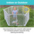 Toddleroo Superyard Duo 6-Panel Baby Playard w/Wall Mount Barrier; Lt Gray