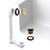 Westbrass 493244H-01 14" Sch. 40 PVC Bath Waste & Overflow Assembly with Illusionary Faceplate and Tip-Toe Drain Plug, Polished Brass