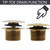 Westbrass 493244H-01 14" Sch. 40 PVC Bath Waste & Overflow Assembly with Illusionary Faceplate and Tip-Toe Drain Plug, Polished Brass