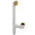Westbrass 493244H-01 14" Sch. 40 PVC Bath Waste & Overflow Assembly with Illusionary Faceplate and Tip-Toe Drain Plug, Polished Brass