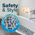 SlipX Solutions 38"x17" Pebble Non Slip Mat for Bath & Shower, Dark Gray