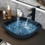 YOURLITE Bathroom Artistic Vessel Sink, Tempered Glass Countertop Bowl Sink