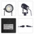 APONUO Metal Solar Spot Lights Outdoor with 9.8ft Cable Solar Powered Landscape Lighting Low Voltage IP65 Waterproof Auto On/Off for Outside Garden Yard Landscape Pathway Garage-Warm White(2-in-1)