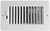 Two-way plastic side wall/ceiling register in white 8"w X 4"h for duct opening (outside dimension is 10"w X 6"h)